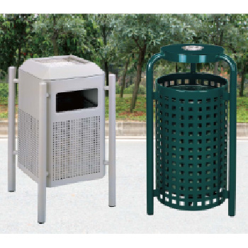 戶外三分類環保垃圾桶 果皮箱 不銹鋼 圓形 方形 04