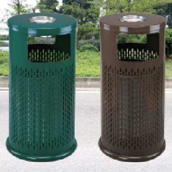 戶外三分類環保垃圾桶 果皮箱 不銹鋼 圓形 方形 05